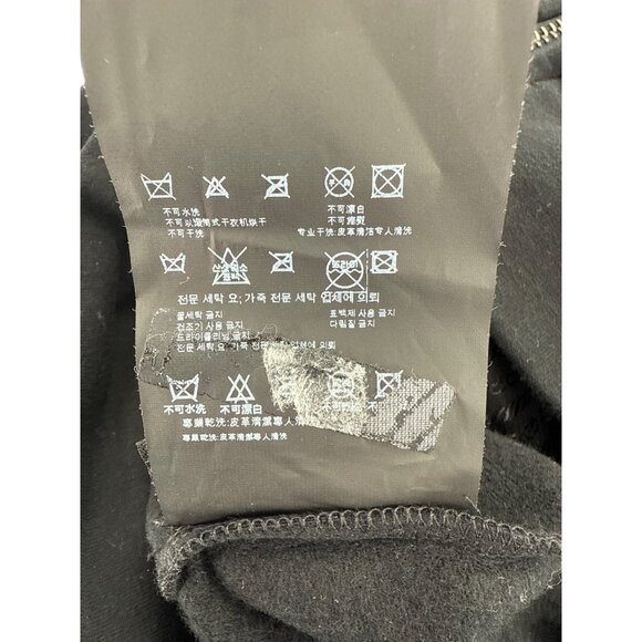 Prada Milano Womens authentic  Zip-Up Hoodie Leather Accents Black Size M fleece - Picture 11 of 12